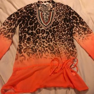 Beautiful Unique Sheer Multi Colored Bead Detail